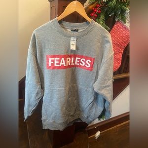 NWT Express Medium fearless gray sweatshirt